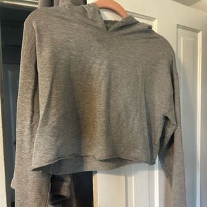 cropped gym hoodie